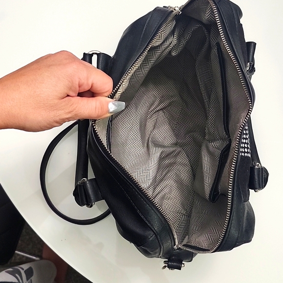 Steve Madden black faux leather purse w/gems - Picture 11 of 15